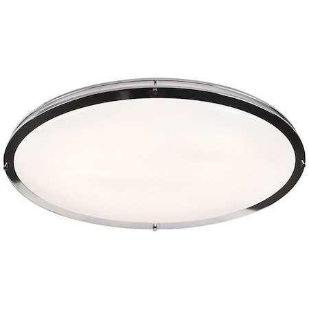 Solero Oval, LED Flush Mount, Chrome Finish, Acrylic Lens Acrylic